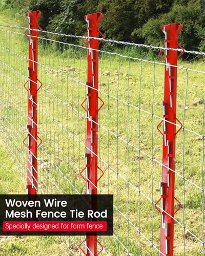 6ft Woven Wire Fence Stretcher Bar with 7 Wedges - size: 6ft