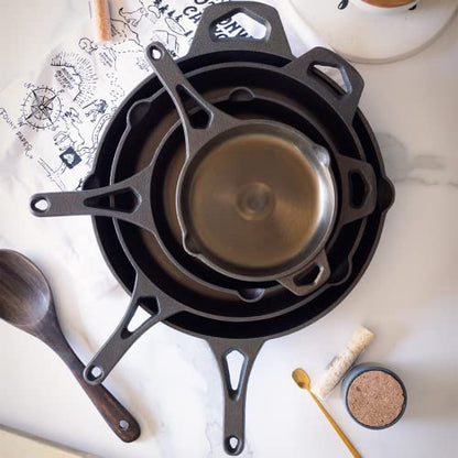 12 Inch Smooth Wasatch Pre-Seasoned Round Cast Iron Skillet - size: 12 Inch