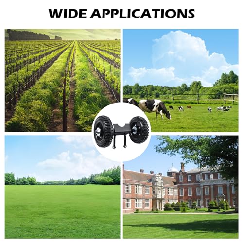 6" Wheels Rolling Gate Hardware Kit for Chain Link Gate | Sliding Gate Hardware | Sliding Gate Kit | Farm Gate Hardware - style: Pipe Mount