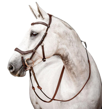 Pressure Relief Comfort Ergonomic Horse Bridle Havana Brown | Ergonomic | Comfortable | Durable (Bridle + Leather Reins, Full/Horse)