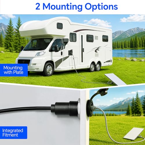 RV Cable Wall Pass Through Kit for Starlink Mini, Waterproof Design - color: for Starlink Mini ( Black )