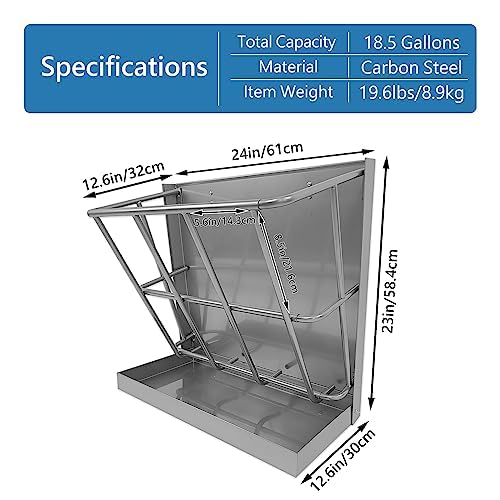 2 in 1 Hay Feeder Goat 22 Gallon - size: 2 IN 1
