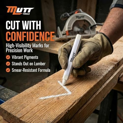 Mutt Tools White Lumber Crayons 12 Pack - Tire Marker Crayon - color: White