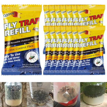 15 Pack Fly Trap Bait Refills, 15x30g Magnet Biting Attractant for Outdoor - size: 15 Pack