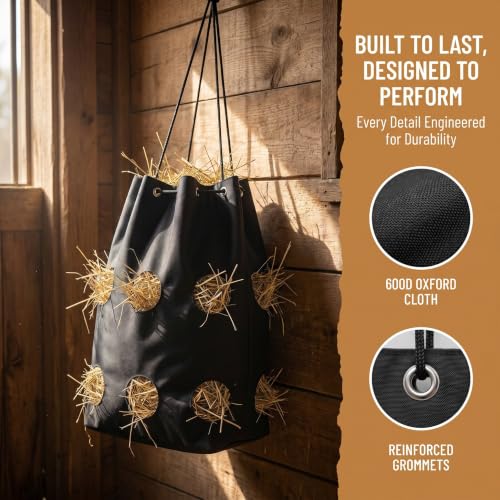 Hay Bag for Horses Horse Feed Bag Goat Slow Feeder 600D