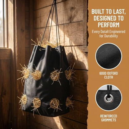 Hay Bag for Horses Horse Feed Bag Goat Slow Feeder 600D