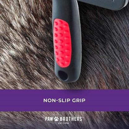 Paw Brothers Soft Pin Curved Slicker Brush for Dogs, Coated Tips, Maximum Coverage, Gentle on Skin, Size 3" x 5.5", Small - style: Universal Small