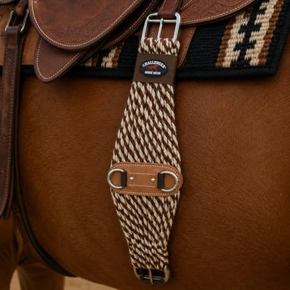 CHALLENGER Horse Western 27 Strand Double Weave Two-Tone Mohair Blend Roper Cinch 97RT05 - size: 36 inches