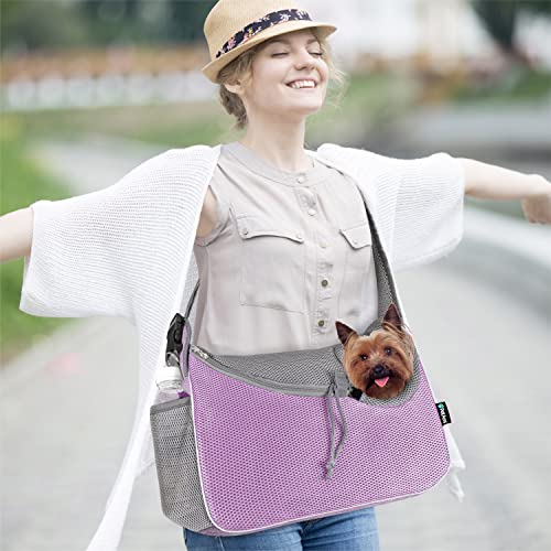 PetAmi Dog Sling Carrier Small Dogs, Hands Free Crossbody Carrier, Purple - color: Purple