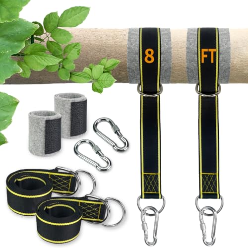Extra Long 8FT Tree Swing Straps Kit with Tree Protector,2 Pack - size: 8FTx2