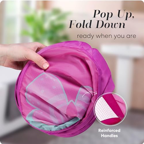 Handy Laundry Collapsible Mesh Pop Up Hamper (Butterfly) - color: Butterfly, 1-PACK