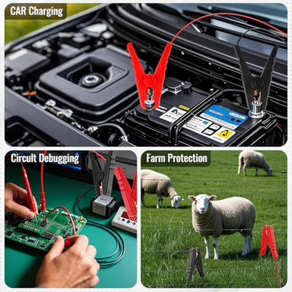 Electric Fence Wire Connect Solar Electric Fence Charger and Fencing System - size: 3.3 FT