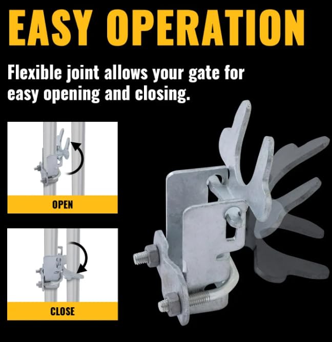 Kennel Gate Latch 1-3/8", Chain Link Fence Gate Butterfly Latch for Dog Kennels and Kennel Panels (2 Pcs) (Pack of 2) - size: 2 Pcs (Pack of 2)
