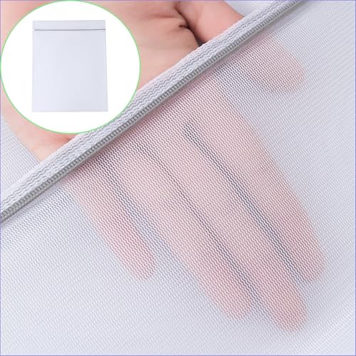 4 Pieces Jumbo Mesh Laundry Bags, 2*（44 x 36 ）and 2*（24 x 32） In Large Mesh Wash Bags Zippered Garment Bag for Washing Machine Garment Dirty Clothes Washer Dryer Net Protector
