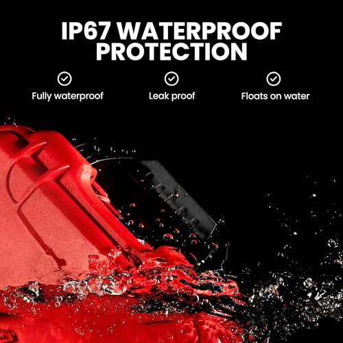 NANUK 903 Waterproof First Aid Box Empty – Durable, Medical First Aid Organizer Case, IP67-Rated, Dustproof, Impact-Resistant, and Floats (7.4" x 4.9" x 3.1") – Red | Durable, Medical First Aid Organizer Case, IP67-Rated, Impact-Resistant, Floats (7.4" x