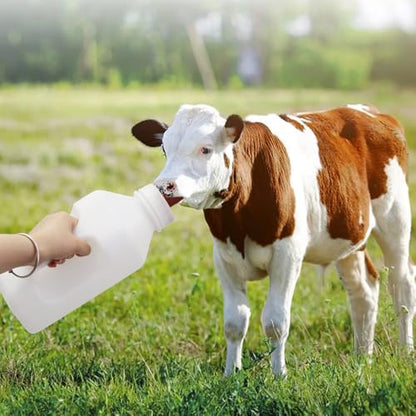 Calf Bottle with a Replacement Screw-on Nipple 2.11quart Lamb Milk Feeding Bottle for Lamb foal