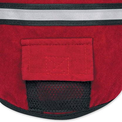 Casual Canine Fleece-Lined Reflective Dog Jacket for Safety, Red, Small - color: Red, size: Small