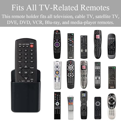 noonebutyou 3 Pcs Remote Control Holder Wall TV Remote Holder Self Adhesive Marker Holder Pen Holder Stroage for Home Office School (Black) - color: Black-3pcs