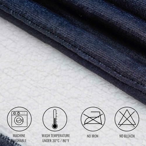 Huglanket Goat Gifts for Goat Lovers, Wearable Flannel Goat Blanket Hoodie with Two Large Pocket, Black