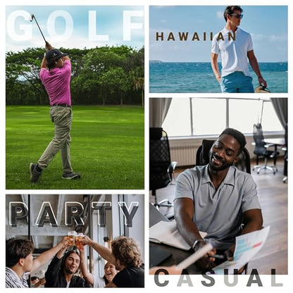 Funny Golf Shirts for Men, Quick Dry Moisture Wicking Polo Shirts - color: Breast Cancer, size: Medium