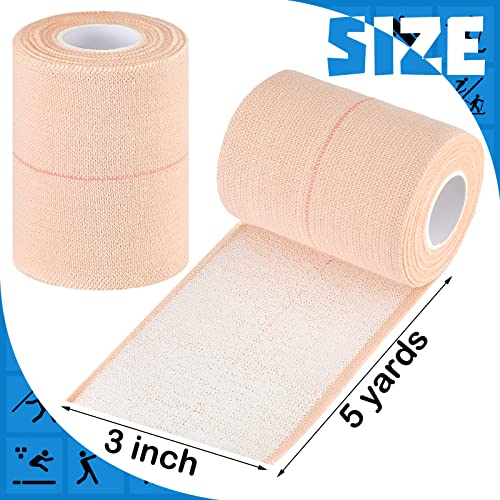 Nuanchu 16 Rolls Self Adhesive Elastic Bandage Wrap Breathable Flexible Stretch Sports Tape for Wrist Ankle Support, Cohesive Vet Wrap for Horse Pet(3 Inch x 5 Yard) - size: 3 Inch x 5 Yard