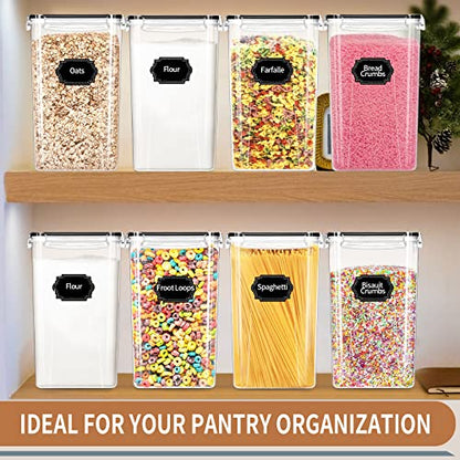 4pcs Large Tall Airtight Food Storage Containers with Lids - 6.5L / 5.9qt - size: 6.5 l