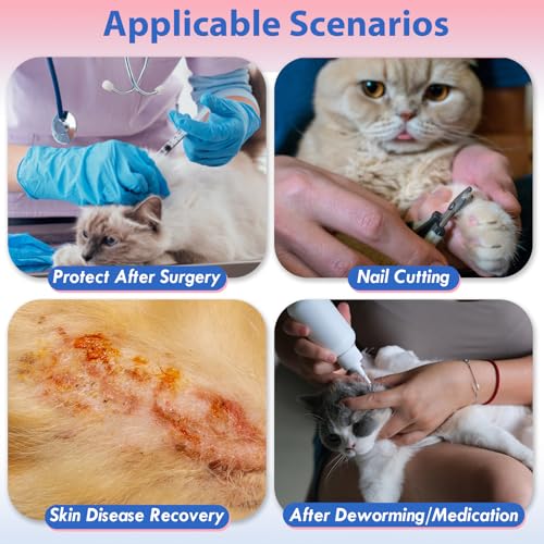 Cat Cone Collar Soft, Adjustable & Lightweight Kitten Elizabethan e Collar to Stop Licking After Surgery, Ideal for Wound Recovery, Durable & Machine Washable, Blue Small - color: Blue, size: Small(Neck:5.9")
