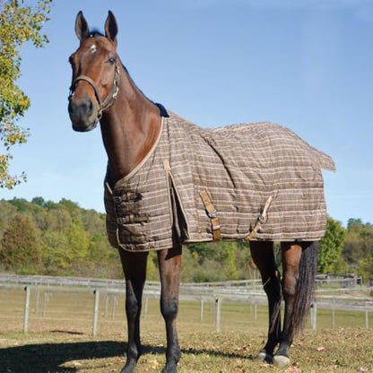 Country Pride Highland 1200D Lightweight Stable Blanket (62, Tan Plaid) - color: Tan Plaid, size: 62