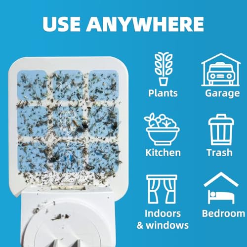 40 Pcs Sticky Refill Glue Cards, Replacement Glue Boards, Compatible with Safer Home SH502, Dynatrap DT3005W-DS3, DT23005-06, Targets Moth, Fly, Mosquito, Gnat and More, Extremely Sticky, Value Pack - color: White