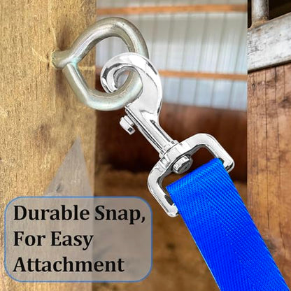 Stall Guard for Horse, 27"x19" Adjustable Nylon Horses Stall Guard with Straps & Snaps | Easy to Install in Stable and Barn (Blue) - color: BLUE
