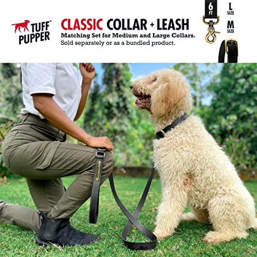 Tuff Pupper Heavy Duty Waterproof Dog Collar for Small, Medium & Large Dogs - color: Epic Black