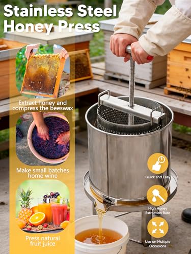 Honey Press Extractor Machine, Manual Honey Spinner Extractor Kit