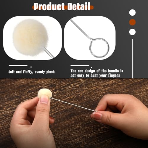 BUTUZE 15 Pcs Wool Daubers, Wool Daubers for Leather Dye - size: 10 Pcs