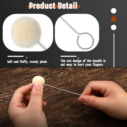 BUTUZE 15 Pcs Wool Daubers, Wool Daubers for Leather Dye - size: 10 Pcs