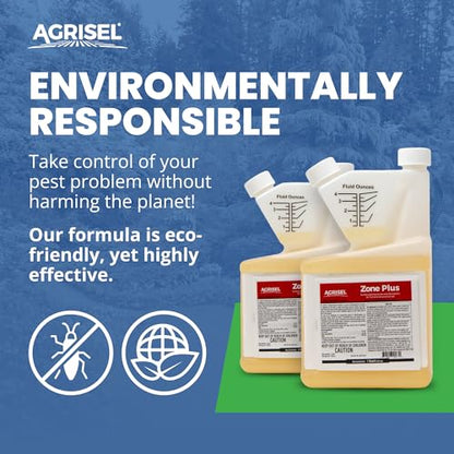 Agrisel Zone Plus Insect & Pest Control, Eco-Friendly, 32 Ounce | Broad Spectrum, for Indoor & Outdoor, Effective Against 100 Pests - size: 32 Fl Oz (Pack of 1)