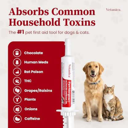 PawMergency – Activated Charcoal First Aid Kit Emergency Rescue 5 Pack for Dogs, Cats, Puppy & Pet Poison Kit, Camping Survival Remedy Essential, Oral Anti Diarrhea Digestive Absorb Toxins - size: 91 - 150lbs (5 Tubes)