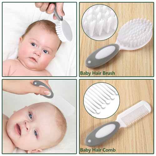 Baby Healthcare and Grooming Kit for Newborn Kids, 31PCS Upgraded Safety Baby Care Kit, Newborn Nursery Health Care Set, Baby Care Products （Grey White) - style: GREY WHITE-31