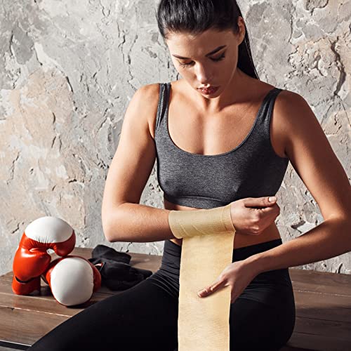 Treela 36 Pcs Self Adherent Bandage 4" X 5 Yard Wrap Breathable - color: Nude, size: 4" X 5 Yard