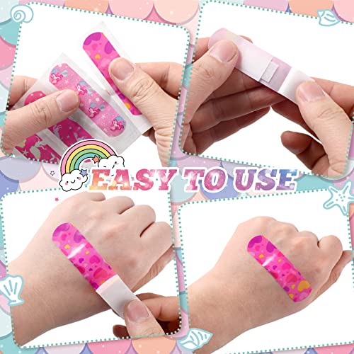Panelee 120 Pcs Kids Bandages Bulk Waterproof Flexible, Romantic Style - style: Romantic Style