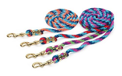 Shires Equestrian Topaz Horse Lead Rope (Pink/Turquoise/Navy) - color: Pink/Turquoise/Navy