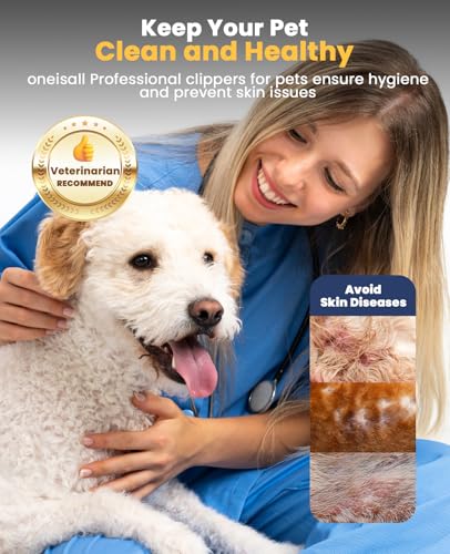 oneisall Dog Clippers Grooming Kit for Thick Coats & Heavy Duty