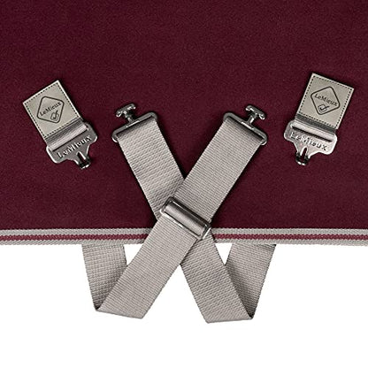 LeMieux Arika Jersey-Tek Fleece - Cooling- Blanket - Burgundy - 81" - color: Burgundy, size: 81"