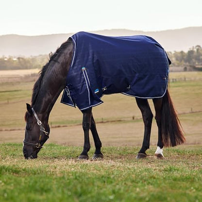 WeatherBeeta ComFiTec Prelim Turnout 100g, Navy Embossed Plaid, 84" - size: 84"
