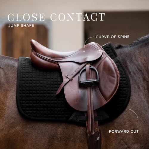Equestrian Stockholm Close Contact Horse Saddle Pad for Jumping - color: Black