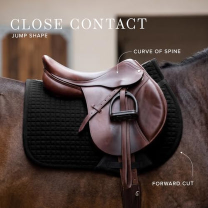 Equestrian Stockholm Close Contact Horse Saddle Pad for Jumping - color: Black