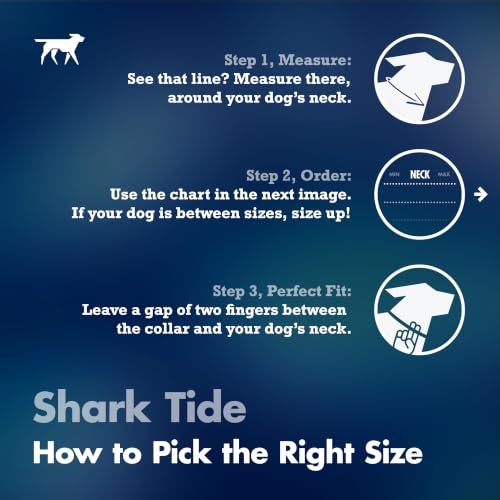 Tuff Pupper Premium Adjustable Dog Collar, Stylish Pattern Collars Designed in USA, Quick Release Buckle, Shark Tide Small (0.7 Inch Wide x 8-12 Inch Neck) - color: Shark Tide, size: Small
