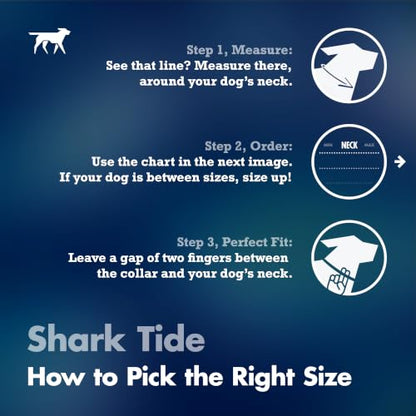 Tuff Pupper Premium Adjustable Dog Collar, Stylish Pattern Collars Designed in USA, Quick Release Buckle, Shark Tide Small (0.7 Inch Wide x 8-12 Inch Neck) - color: Shark Tide, size: Small