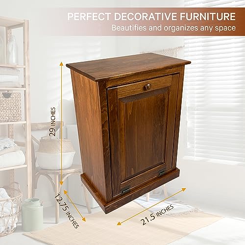 Peaceful Classics Wooden Tilt Out Trash Cabinet, Cherry - color: Cherry, style: Without Drawer