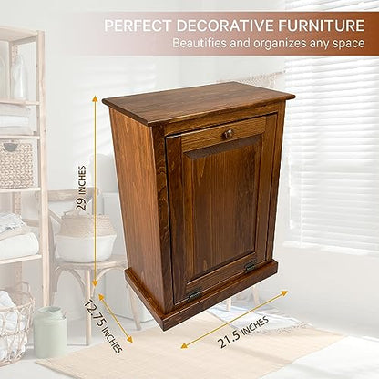 Peaceful Classics Wooden Tilt Out Trash Cabinet, Cherry - color: Cherry, style: Without Drawer
