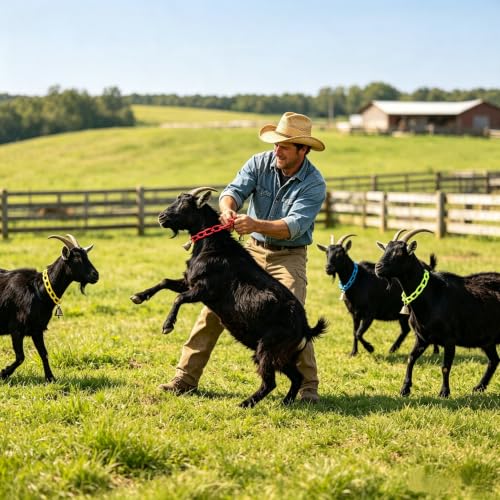 Goat Collar Breakaway Chain for Sheep Plastic Chain with Quick Release Link | plastic safety chain with quick release links for goats
